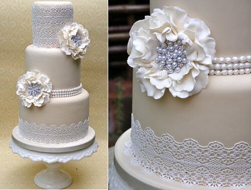 Sugar Pearls Wedding Cake -   Wedding cake pearls, Fake wedding  cakes, Pearl cake