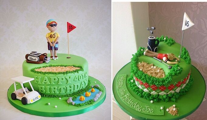 Two Tier Golf Cake