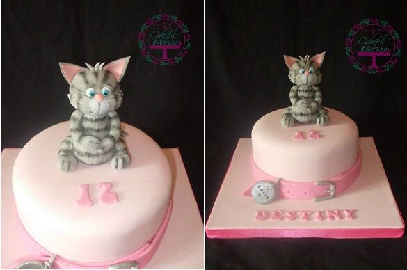 Custom Round Cake for Cats - with 3D Topper – Make and Bake for Pets