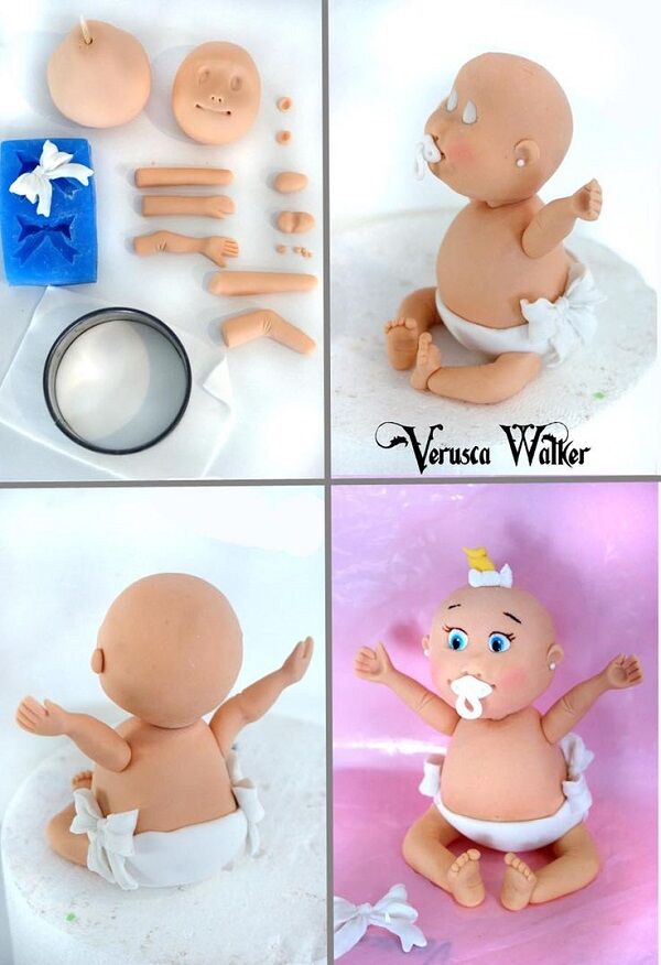 Beaded Baby Shower Cake Topper