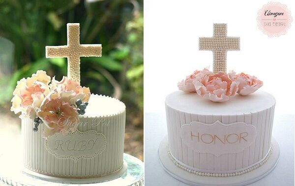 Confirmation Cake With Cross Communion Baptism Wreath - Etsy