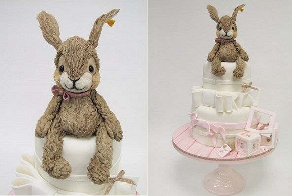 Easter Bunny Cake - Nibbles and Feasts