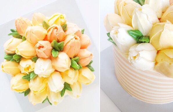 Lemon Tulip Cakes - Wedding Cake - Strasburg, VA - WeddingWire