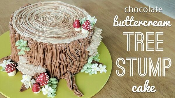 Vegan Tree Stump Cake (Woodland Cake) | Recipe | Tree stump cake, Woodland  cake, Chocolate tree