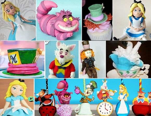 Vintage Alice in Wonderland Cake Topper Alice in Wonderland -   Alice  in wonderland cakes, Alice in wonderland decorations, Alice in wonderland